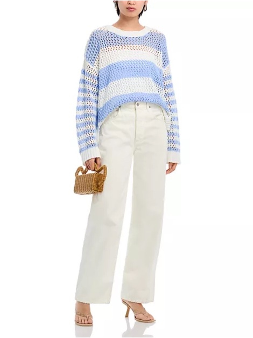 Vintage Havana Stripe Knit Netted Sweater